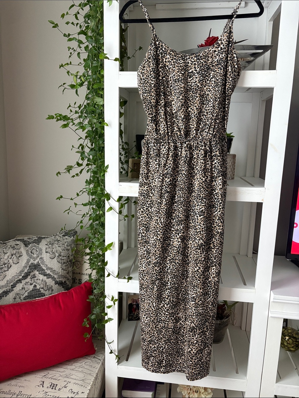 Old Navy Leopard Print Sleeveless Maxi Dress - Tan and Black
